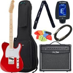 Harley Benton TE-20MN CA Standard Bundle Candy Apple Red lucido