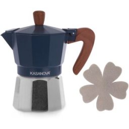 KASANOVA Caffettiera 3 tazze Blue Harmony