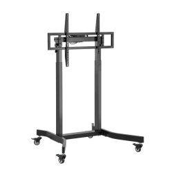 Aisens PRO Supporto da pavimento motorizzato con ruote per monitor/TV 120 kg da 55-100 - Nero