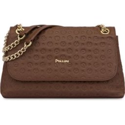 Borsa a spalla Heritage Logo Embossed MARRONE, one_size, Pollini one_size