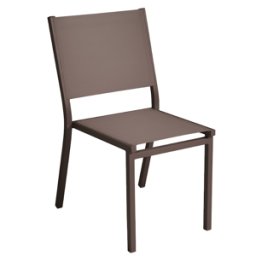 MALIGI HOME Sedia in alluminio con seduta e schienale in textilene chocolate MG/NARCISO Chocolate Alluminio