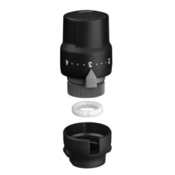 CALEFFI Comando termostatico per valvole termostatizzabili per termoarredi 205025 Nero