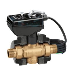 CALEFFI Valvola di zona a sfera a tre vie, motorizzata con coibentazione 1", tensione 24V 645364 1”