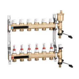 CALEFFI Collettore premontato attacco 1", 8 derivazioni 3/4" M 6646H1 8