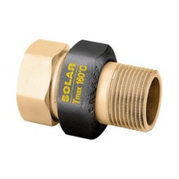 CALEFFI Raccordo a tre pezzi per impianti solari. Attacco 3/4"F e 3/4"M 588052 3/4"F