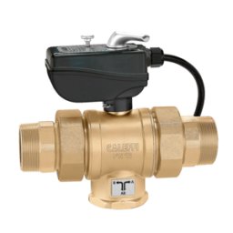 CALEFFI Valvola a sfera a tre vie motorizzata 1 1/4", tensione 230V. Foratura a "T" 638173 1 1/4”