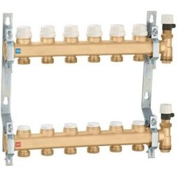 CALEFFI Collettori con valvole di intercettazione e di preregolazione 12 derivazioni 6626N5 1” 12