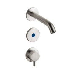 IDRAL Miscelatore elettronico da incasso in AISI316L per lavabo con alimentazione a batteria Serie INOX I84M2-02000 Acciaio inox