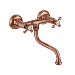 PAFFONI Gruppo lavello a muro con canna orientabile ramato serie Belinda-Melissa FBLV161RM Ramato Ottone