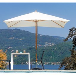 MALIGI HOME Ombrellone in bambù con telo color ecrù 300x200 cm MG-ISABELLA Ecrù