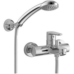 PAFFONI Miscelatore esterno per vasca con deviatore e doccino serie Green GR023CR Cromato Ottone