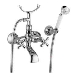 PAFFONI Gruppo vasca esterno Retrò con deviatore ramato serie Iris IRV027RM Ramato Ottone