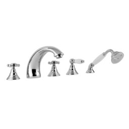 PAFFONI Batteria bordo vasca con deviatore ramato serie Belinda-Melissa FBLV040RM Ramato Ottone