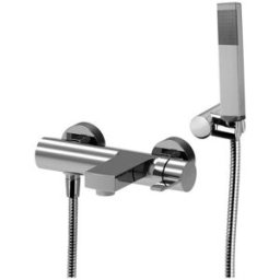 PAFFONI Miscelatore esterno per vasca con deviatore Steel Looking serie Rock RO023ST Steel looking Ottone