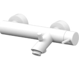 PAFFONI Miscelatore esterno per vasca con deviatore bianco opaco serie Light LIG022BO Bianco Opaco Ottone