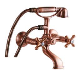 PAFFONI Gruppo vasca esterno lusso con deviatore ramato serie Iris IRV023RM Ramato Ottone