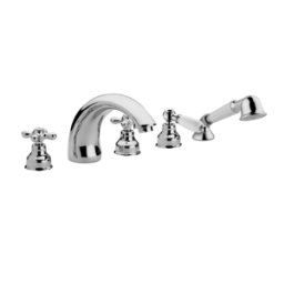 PAFFONI Batteria bordo vasca con deviatore ramato serie Iris IRV044RM Ramato Ottone