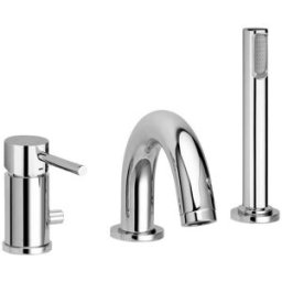 PAFFONI Miscelatore bordo vasca con deviatore serie Light LIG040LCR Cromato Ottone