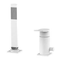 PAFFONI Miscelatore bordo vasca con deviatore bianco opaco serie Tilt TI041BO Bianco Opaco Ottone