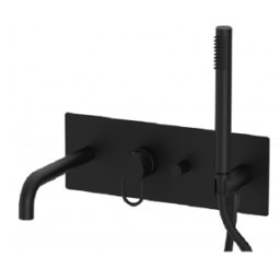 PAFFONI Miscelatore incasso per vasca con deviatore a pulsante serie Joker JK001NO Nero opaco Ottone