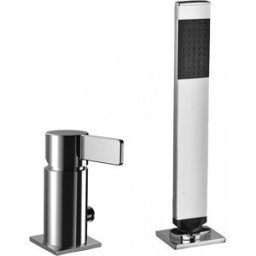 PAFFONI Miscelatore bordo vasca con deviatore Steel Looking serie Rock RO041ST Steel looking Ottone