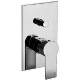 PAFFONI Miscelatore incasso per doccia con deviatore a pulsante, piastra in acciaio inox, Steel Looking serie Tango TA015ST/M Steel looking Ottone