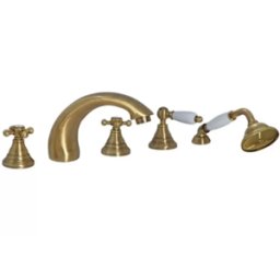 PAFFONI Batteria bordo vasca con deviatore bronzato serie Belinda-Melissa FBLV040BR Bronzato Ottone