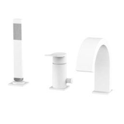 PAFFONI Miscelatore bordo vasca con deviatore bianco opaco serie Tilt TI040BO Bianco Opaco Ottone