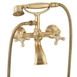 PAFFONI Gruppo vasca esterno lusso con deviatore bronzato serie Iris IRV023BR Bronzato Ottone