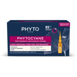 Phyto cyane Fiale Donna Caduta Temporanea 12 Fiale da 5 ml