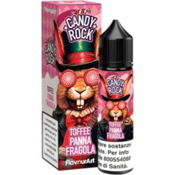 Flavourart Toffee Panna Fragola Candy Rock Liquido Shot 20ml