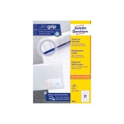 ratioform Etichette universali, permanenti, 70 x 42,3 mm, 21 etich./foglio, 100 fiocchi