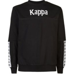 Kappa Felpa Girocollo Nero Uomo XL