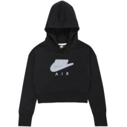 Nike Felpa Logo Air Swoosh Nero Ragazza S Ragazzo