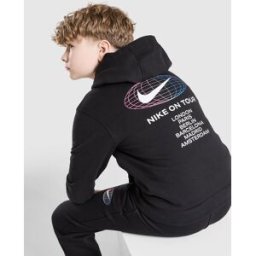 Nike Felpa con Cappuccio World Tour Junior, nero nero Bambino taglia 7-8Y