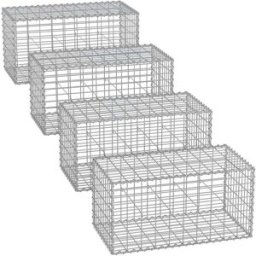 SONGMICS Gabbione Rettangolare 100 x 50 x 50 cm, 4