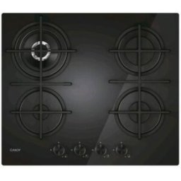 Candy Cvg6br4wtb Piano Cottura A Gas 4 Fuochi 60 Cm Piano In Vetro Nero