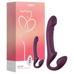 Honey Play Box Bliss - vibratore indossabile con perle rotanti - viola