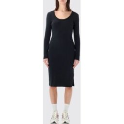 Nike Abito in tessuto tecnico con logo Nero Taglia S