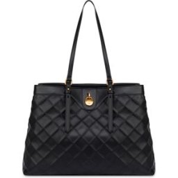 Double Handle Bag Drop Matelassè faux leather NERO/NERO, one_size, Pollini one_size
