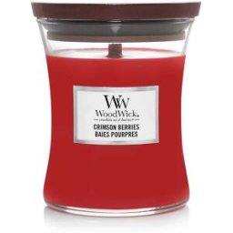 WoodWick Candela Ecologica Colore Rosso Fragranza Crimson Berries 92080E