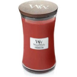 WoodWick Candela Ecologica Colore Rosso Fragranza Vanilla & Sea Salt 93104E