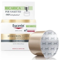 Eucerin Hyaluron-Filler Elasticity Crema Notte Ricarica 50ml