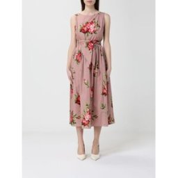 Dolce&Gabbana Abito in cotone stampa Bouquet rose Rosa Taglia 42