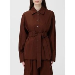 Pinko Giacca Camicia Cheryl in cotone Marrone Taglia 42