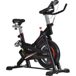 dechome A50d00 Cyclette Per Allenamento Cardio Trainer Monitor Lcd In Acciaio Nero - A50d00