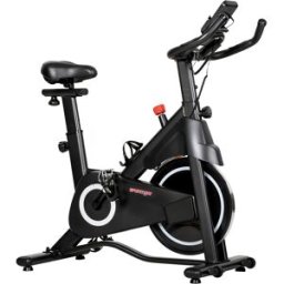 Sportnow Cyclette, Bici da Esercizio, Resistenza Magnetica Regolabile, Display LCD, Sedile Confortevole, 108x51x116cm, Bianco Aosom Italy