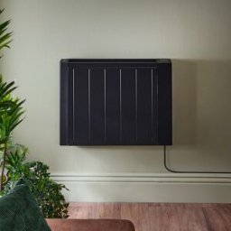 HudsonReed Radiatore Elettrico Inerzia Ceramica Cablato Nero 1500W 486x665mm - Lex