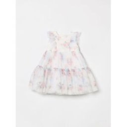 Monnalisa Abito mini in tulle con stampa floreale Bianco Taglia 12M
