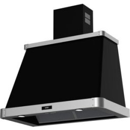 samet Era90ix Cappa Cucina Aspirante A Parete Larghezza 90 Cm Profondità 50 Cm Con Cornice Inox Colore Nero Opaco - Era90